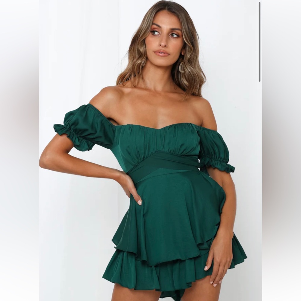 Hello Molly Forrest green romper